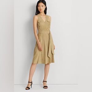 Lauren Ralph Lauren Belted Suede Sleeveless Dress Size 6